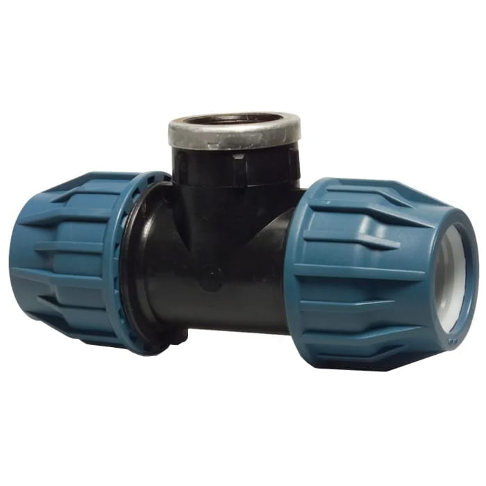 Threaded Female Tee Compression Fitting